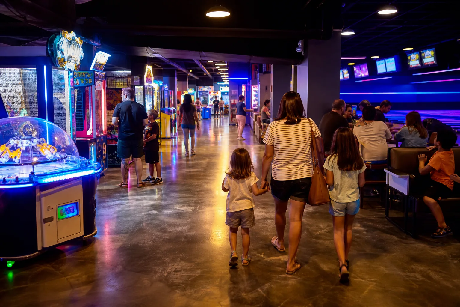 Warm indoor entertainment scene for a rainy Ocean City day